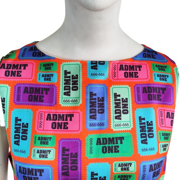 HAYLEY ELSAESSER Carnival Ride Admit One Fit n Flare A Line Dress Sz L NWT $240 - Picture 5 of 7